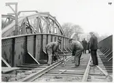 Byte av överbyggnaden på järnvägsbron över Nissan i Halmstad.