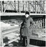 Förste baningenjör Briandt vid ombyggnad av bron över Skellefteälven på linjen mellan Karsbäcken och Kusfors.