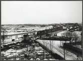 Linköping med järnvägsbron över Stångån. 
Statens Järnvägar, SJ Cc 419.