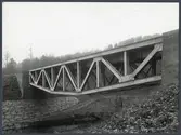 Järnvägsbro över Säveån vid Tokebacka (Rolfs-kulle) på linjen mellan Torp - Alingsås.