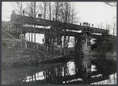 Utbyte av järnvägsbro över Säveån på linjen mellan Alingsås och Torp vid Tokebacka (Rolfs-kulle).