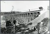 Provbelastning på första bron byggd 1891 över Öreälven.