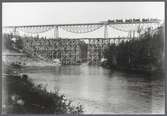 Provbelastning av järnvägsbron över Öreälven. Bron byggd 1891.