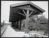 Plattformstaket vid Stuvsta station.