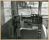 Sperry-mätvagn littera DC2, interiör, från Illinois Central Railroad, USA, 1 maj 1945.