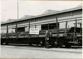 Godsvagn, vid lastning av tyska räler i Bremen 1953.