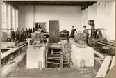 Maskinrum under uppbyggnad, Statens Järnvägars slipersfabrik i Piteå.