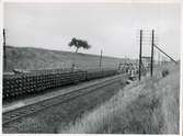 Rälsläggning.
Bilder tagna under Kungliga Järnvägsstyrelsens byrådirektör Thorsten Prambergs studieresa i Tyskland 1939.