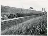 Rälsläggning.
Bilder tagna under Kungliga Järnvägsstyrelsens byrådirektör Thorsten Prambergs studieresa i Tyskland 1939.