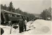 Tåg 93, Nordpilen, efter urspårning på sträckan mellan Simeå och Undersvik 1956-03-27.