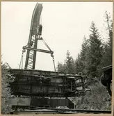 Urspårning, godståg med bland annat tankvagnar innehållandes natronlut.