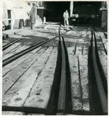 Förlängningsklaff med spårväxel vid färjeläge.