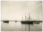 Hamn i Piteå med fartyg i bild.