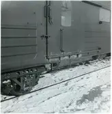 Detaljbild på öppningsport till resgodsvagn.