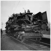 Ellok efter tågolycka.