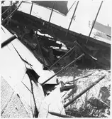 Rester av vagn efter urspårning mellan Håmojåkk och Linaälv.