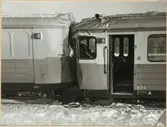 Rälsbuss Statens Järnvägar, SJ YC06 834 efter olyckan på Koskivaara station 1955.