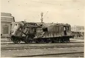Statens Järnvägar, SJ Dk 539 skador efter kollision i Pålsboda 1951.