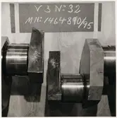 Skador på vevaxel på grund av böjningsutmattning 1958.