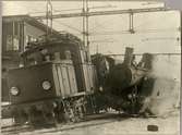 Statens Järnvägar, SJ Ub 283, SJ N 1438 olycka på Centralstation omkring 1936.