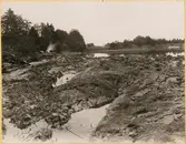 Kustområdet nedanför tågolyckan i Getå den 1 oktober 1918 som orsakades av ett jordskred.