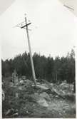 Bombningen vid Svartälvs Järnväg. Påverkan på kraftledning.