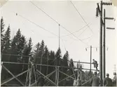 Försök med provisorisk omtormarestation. Inkoppling på 70 kw ledning.
