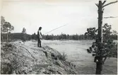 Fiske vid Långsjön.