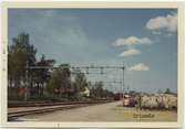 Bangården vid Grimsås station. Foto taget i samband med stationsinventering.