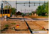 Stationen byggd 1885, riven på 1980-talet. Station anlagd 1884. Envånings stationshus i tegel. Elektriferingen kom 1937. Ett godsmagasin mittemot stationen.