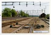 Station anlagd 1884. Stationshuset, en och en halv våning i tegel, har grundligt modeniserats 1913 och 1937. Elektriferingen kom 1937. Järnvägen lades ner 1972 och godstrafiken 1992. Spåren revs upp 1997.