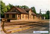 Stationen byggd 1874, Stationshus i en och en halv våning i tegel riven på 1970-talet. Till SJ 1940. Elektrifering kom 1943.