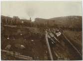 Olycka vid Nakerijokk 24 september 1900. Ett av byggnadsloken,