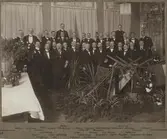 Grupporträtt vid dubbelspårsinvigningen i Alingsås den 11/12 1916.