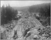 Dubbelspårsbygge vid Bränninge, på sträckan mellan Södertälje och Järna.