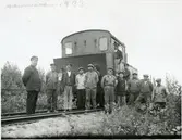 Rälsbyte på Lövstabanan 1933, Dannemora Hargs Järnväg, DHJ lok 8.