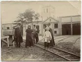 Provkörning vid Helsingborg - Råå - Ramlösa Järnväg. Kraftstation och vagnhall.