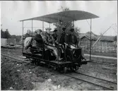 Invigning av motorvagn vid Västerud bangård.