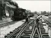 Järnvägsbygget med loket Statens Järnvägar, SJ W4t 4007.