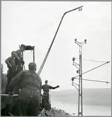 Montering av kontaktledning.