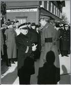 Från invigningen av elektrifieringen Långsele - Boden. Kronprins Gustaf Adolf, till höger i bild, närvarar.