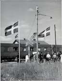 Vid en station någonstans på linjen Stockholm - Västerås - Örebro.