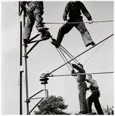 Elektrifieringsarbete mellan Stöde och Nedansjö.