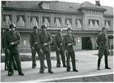 Svensk militär på Östersunds centralstation, under andra världskriget.