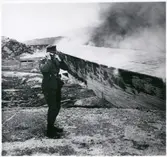 Brand i tåg och snögalleri vid Riksgränsen.