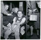 Transport av barn från Finland i samband med barnevakueringen under kriget.