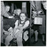Transport av barn från Finland i samband med barnevakueringen under kriget.