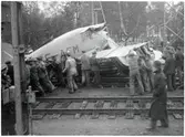 Störtat flygplan på Bodens bangård.