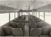 Interiören ombord på Statens Järnvägar, SJ Buss 557, ursprungligen Varberg-Borås-Herrljunga, VBHJ Buss.