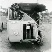 Statens Järnvägar, SJ buss 1071 efter kollision.